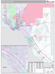 El Paso Wall Map Premium Style